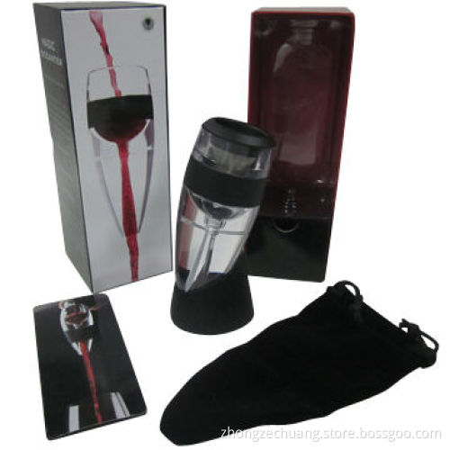 Transparent Red Wine Aerator, Silicone Base